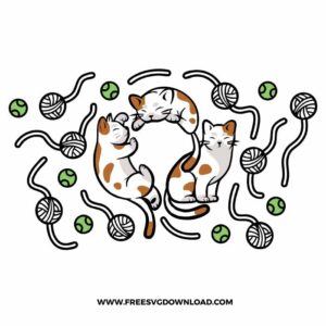 Cats Starbucks Wrap Free SVG File
