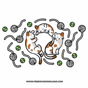 Cats Starbucks Wrap free SVG, SVG Free Download, SVG files for Cricut, starbucks wrap free svg, animal starbucks svg, dog mom svg, paw svg, cat svg, cat mom svg, dog starbucks free svg, cat starbucks svg