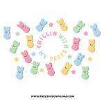 Chillin with my peeps SVG & PNG, SVG Free Download, SVG files for cricut, starbucks svg, starbucks wrap svg, starbucks free svg, rabbit png, easter svg, easter bunny svg, bunny cut files, bunny face svg, happy easter svg, easter starbucks wrap free svg