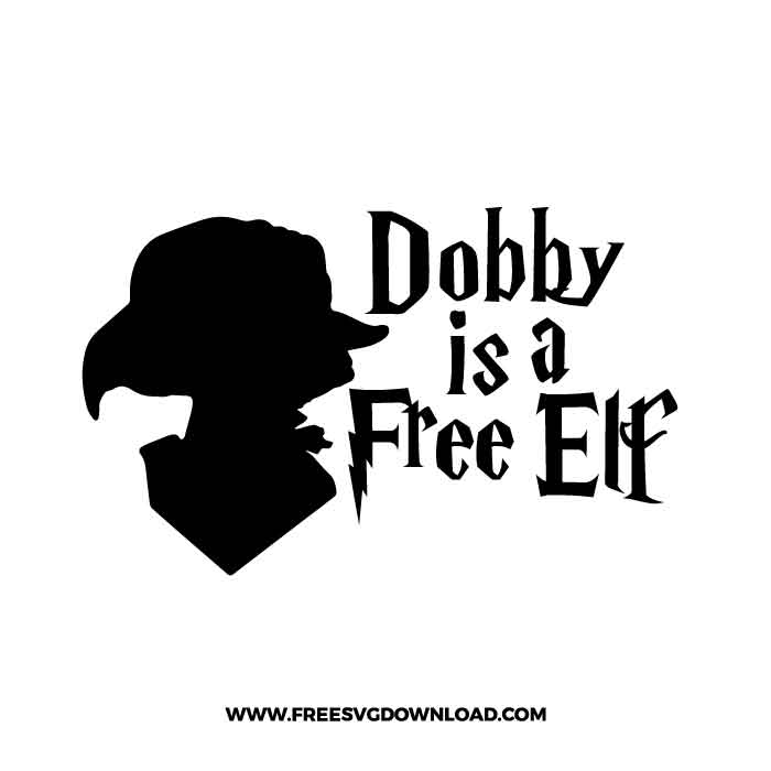 Dobby Is a Free Elf SVG & PNG Free Cut Files, harry potter svg, gryffindor svg, wizard svg, magic svg, hogwarts svg, Slytherin svg, dobby svg