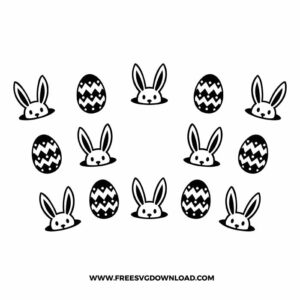 Easter Bunny Starbucks SVG & PNG, SVG Free Download, easter bunny svg, bunny face svg, happy easter svg, easter starbucks wrap svg