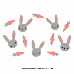 Easter Rabbit Carrot Starbucks Wrap Free SVG File