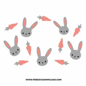 Easter Rabbit Carrot Starbucks wrap SVG