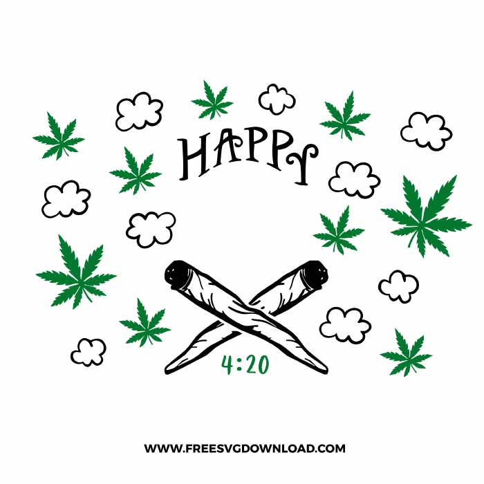 Happy 420 Starbucks SVG & PNG, SVG Free Download, SVG files for cricut, starbucks wrap svg, starbucks free svg, smoke svg, joint svg, marijuana svg, 420 svg, weed leaf svg, cannabis svg