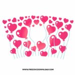 Heart Balloons Starbucks Wrap SVG & PNG, SVG Free Download, SVG files for cricut, starbucks wrap svg, starbucks free svg, heart svg, love svg