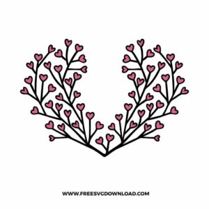 Hearts Flower Starbucks Wrap SVG & PNG, SVG Free Download, SVG files for cricut, starbucks wrap svg, starbucks free svg, heart svg, love svg