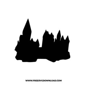 Hogwarts Silhouette Free SVG File