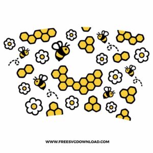 Honey Bee Starbucks Wrap free SVG, SVG Free Download, animal starbucks svg, dog mom starbucks svg, paw svg, cat svg, dog starbucks svg