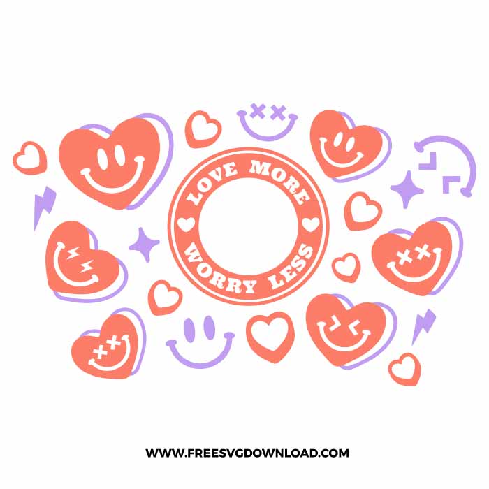 Love More Starbucks Wrap SVG & PNG, SVG Free Download, SVG files for cricut, starbucks wrap svg, starbucks free svg, heart svg, love svg