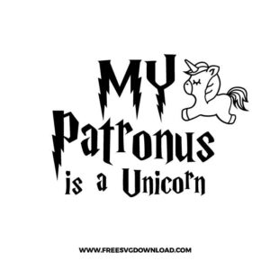 My Patronus Is a Unicorn Free SVG File