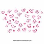 Pink Hearts Starbucks Wrap SVG & PNG, SVG Free Download, SVG files for cricut, starbucks wrap svg, starbucks free svg, heart svg, love svg