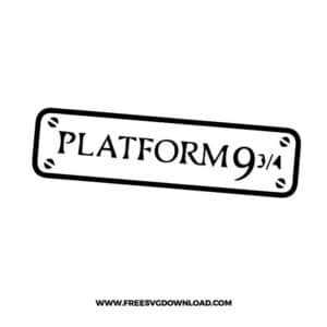 Platform 9 3/4 Sign Free SVG File