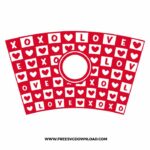 Red Xoxo Love Starbucks Wrap SVG & PNG, SVG Free Download, SVG files for cricut, starbucks wrap svg, starbucks free svg, heart svg, love svg
