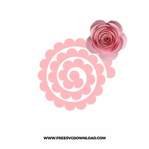 Rolled Flower SVG & PNG, SVG Free Download, SVG files for cricut, flower svg, floral svg, wildflower svg, spring svg, summer svg, rose free svg, wedding svg, paper flower svg, 3d flower svg, leaf svg