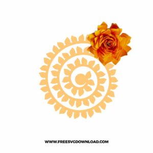 Rolled Flower SVG & PNG, SVG Free Download, SVG files for cricut, flower svg, floral svg, wildflower svg, spring svg, summer svg, rose free svg, wedding svg, paper flower svg, 3d flower svg, leaf svg