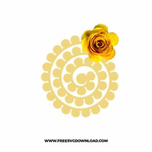 Rolled Flower SVG & PNG, SVG Free Download, SVG files for cricut, flower svg, floral svg, wildflower svg, spring svg, summer svg, rose free svg, wedding svg, paper flower svg, 3d flower svg, leaf svg