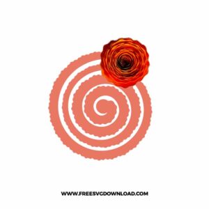 Rolled Flower SVG & PNG, SVG Free Download, SVG files for cricut, flower svg, floral svg, wildflower svg, spring svg, summer svg, rose free svg, wedding svg, paper flower svg, 3d flower svg, leaf svg