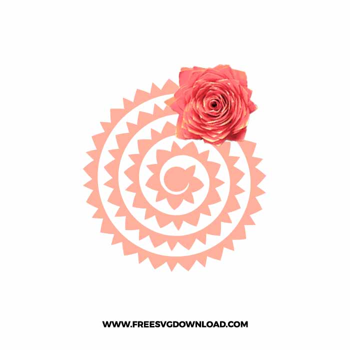 Rolled Flower SVG & PNG, SVG Free Download, SVG files for cricut, flower svg, floral svg, wildflower svg, spring svg, summer svg, rose free svg, wedding svg, paper flower svg, 3d flower svg, leaf svg