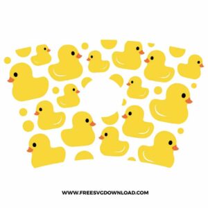 Rubber Duck Starbucks Wrap Free SVG File