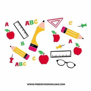 School Starbucks Wrap Free SVG File