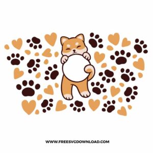 Shiba Starbucks 2 Wrap free SVG, SVG Free Download, animal starbucks svg, dog mom starbucks svg, paw svg, cat svg, dog starbucks