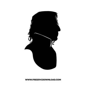 Snape Face Silhouette SVG & PNG Free Cut Files, harry potter svg, gryffindor svg, wizard svg, magic svg, hogwarts svg, dobby svg