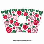 Strawberries Starbucks Wrap free SVG, SVG Free Download, SVG Cricut, starbucks wrap free svg, fruit svg, summer starbucks svg, tropical svg