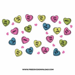 Valentine Hearts Starbucks Wrap SVG & PNG, SVG Free Download, SVG files for cricut, starbucks wrap svg, starbucks free svg, heart svg, love