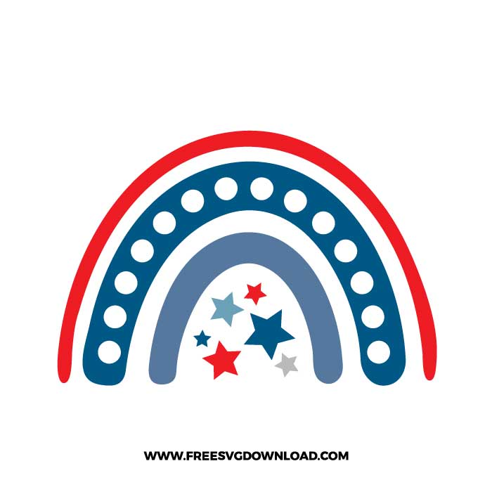4th of July America Rainbow SVG & PNG cut files 2 - Free SVG Download