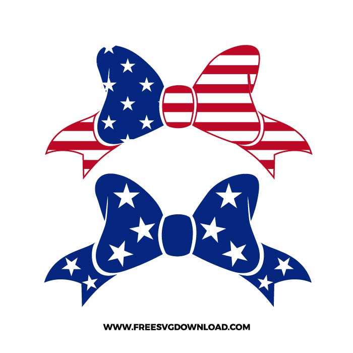 4th of July Bow SVG & PNG, SVG Free Download, SVG files for Cricut fourth of july svg, independence day svg, america svg, patriotic day svg, usa svg, american flag svg, god bless america svg, fireworks svg