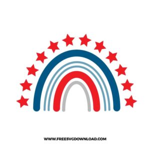 4th of July Rainbow SVG & PNG, SVG Free Download, SVG files for Cricut fourth of july svg, independence day svg, america svg, patriotic day svg, usa svg, american flag svg, god bless america svg, fireworks svg