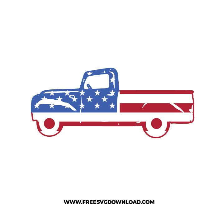 4th of July Truck SVG & PNG, SVG Free Download, SVG files for Cricut fourth of july svg, independence day svg, america svg, patriotic day svg, usa svg, american flag svg, god bless america svg, fireworks svg