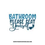 Bathroom Please Seat Yourself Free SVG & PNG Download,  SVG files cricut, bathroom svg, laundry sign svg, home decor, cleaning svg,