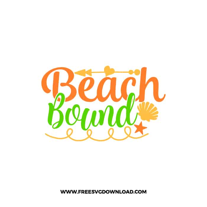 Beach Bound 2 SVG free cut files, free svg files for cricut, flip flops svg, summer svg, beach svg, ocean svg, sun svg