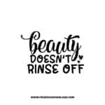 Beauty Doesn't Rinse Off Free SVG & PNG Download,  SVG files cricut, bathroom svg, laundry sign svg, home decor, cleaning svg,