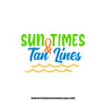 Sun Times & Tan Lines SVG free cut files, free svg files for cricut, flip flops svg, summer svg, beach svg, ocean svg, sun svg