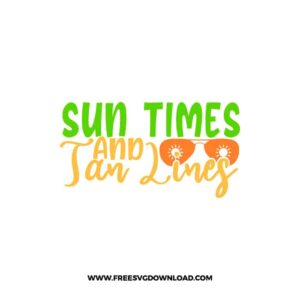 Sun Times & Tan Lines 3 SVG free cut files, free svg files for cricut, flip flops svg, summer svg, beach svg, ocean svg, sun svg