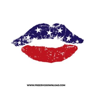 American Flag Lips SVG & PNG, SVG Free Download, SVG files for Cricut fourth of july svg, independence day svg, america svg, patriotic day svg, usa svg, american flag svg, god bless america svg, fireworks svg