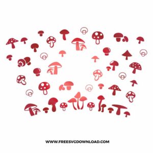 Mushroom Starbucks Wrap Free SVG File