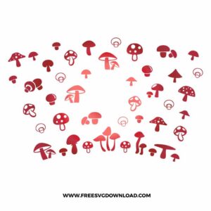 Mushroom Starbucks Wrap SVG & PNG, SVG Free Download, SVG files for cricut, starbucks wrap svg, starbucks free svg, witchcraft svg, celestial svg, witchy svg, spell svg, snake svg