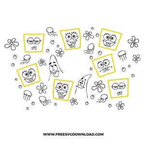 Spongebob Starbucks Wrap Free SVG File