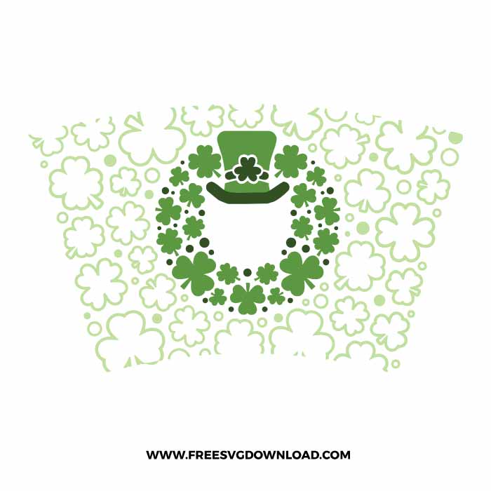 St Patricks Clover Hat Starbucks SVG & PNG, SVG Free Download, svg files for cricut, starbucks wrap svg, starbucks free svg, st patricks day svg, lucky svg, irish svg, clover svg, shamrock svg