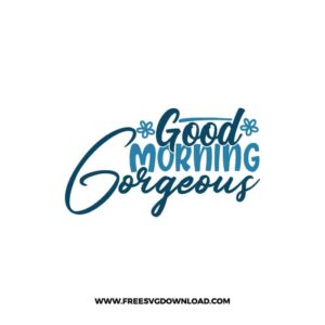 Good Morning Gorgeous 2 Free SVG & PNG Download,  SVG files cricut, bathroom svg, laundry sign svg, home decor, cleaning svg,