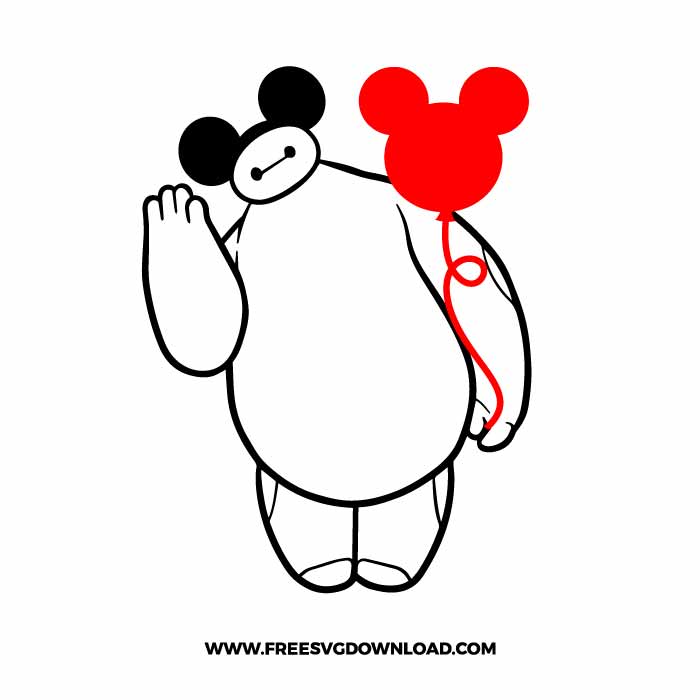 Big hero 6 mickey ears SVG & PNG, SVG Free Download, SVG for Silhouette, svg files for cricut, separated svg, disney svg, baymax svg, big hero 6 free svg