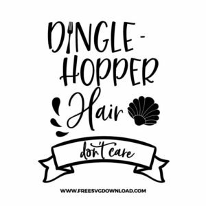Dingle hopper hair SVG & PNG, SVG Free Download, SVG for Silhouette, svg files for cricut, separated svg, disney svg, little mermaid free svg, ariel svg, disney princess svg