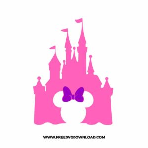 Disney Castle Minnie Monogram SVG & PNG, SVG Free Download, SVG for Silhouette, svg files for cricut, separated svg, disney svg, mickey mouse free svg, minnie mouse free svg, mickey mouse monogram svg, split monogram svg, disney princess svg