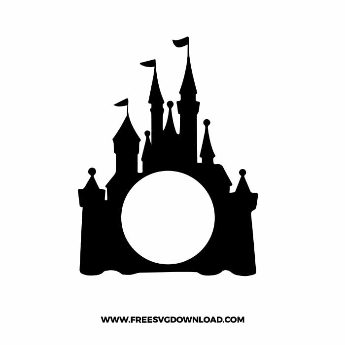 Disney Castle Monogram SVG & PNG, SVG Free Download, SVG for Silhouette, svg files for cricut, separated svg, disney svg, mickey mouse free svg, minnie mouse free svg, mickey mouse monogram svg, split monogram svg, disney princess svg