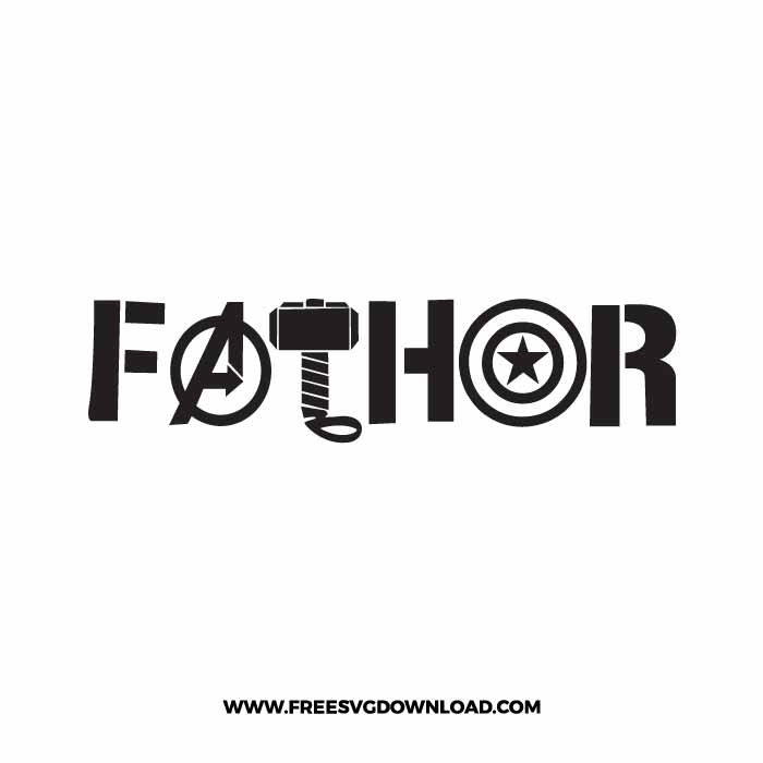 Fathor SVG & PNG, SVG Free Download, SVG for Silhouette, svg files for cricut, separated svg, disney svg, fathers day free svg, marvel svg, avengers svg, captain america svg, thor svg