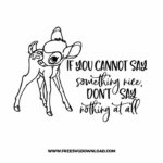 Bambi if you cannot say SVG & PNG, SVG Free Download, SVG for Silhouette, svg files for cricut, separated svg, disney svg, thumper svg, bambi free svg