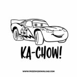 Lightning McQueen ka chow SVG & PNG, SVG Free Download, SVG for Silhouette, svg files for cricut, separated svg, disney svg, lightning mcqueen svg, disney cars silhouette